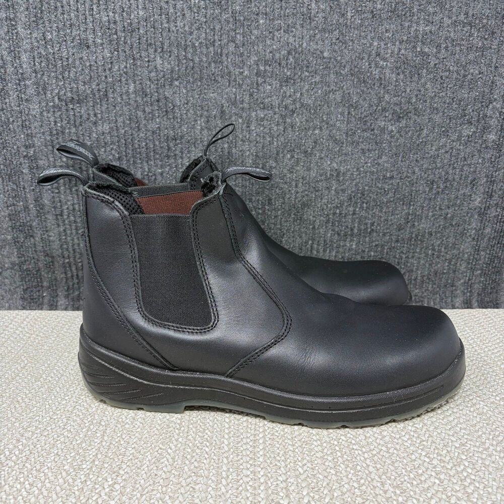 Thorogood 6” Slip On Station Boots Chelsea Black Leather Soft Toe Men’s 12 M